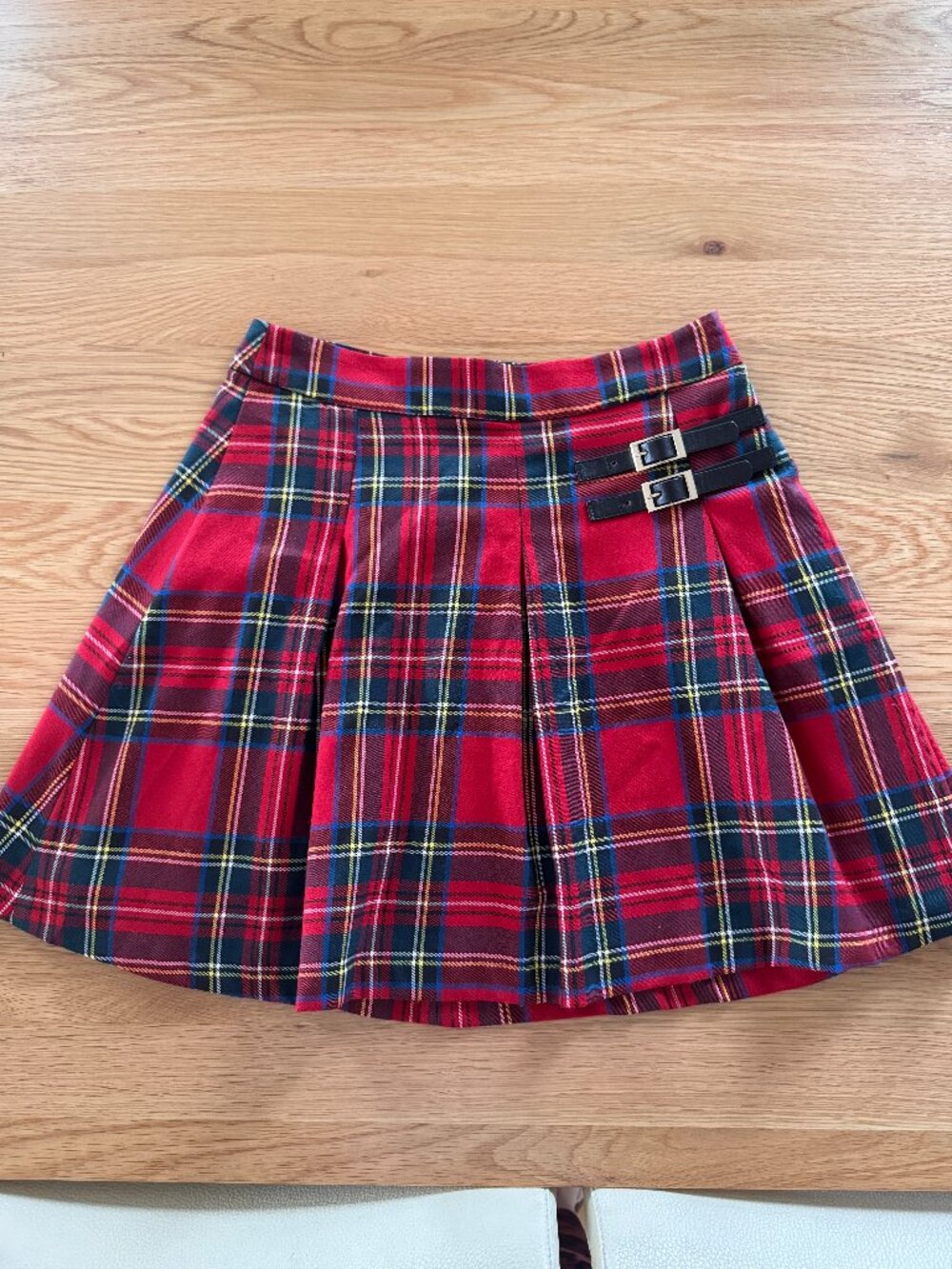 Twik red plaid skirt Simons Sz XS